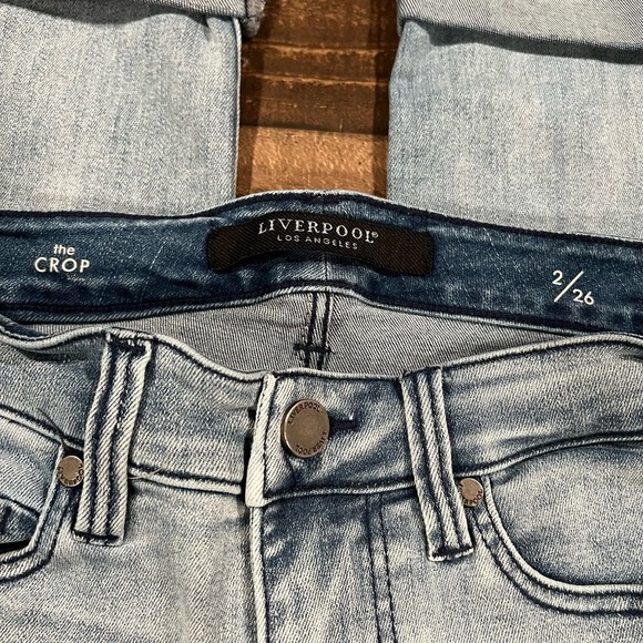 Liverpool Charlie Crop Wide Rolled Cuff Jeans - Picture 7 of 9